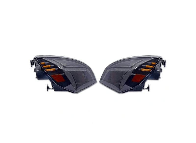 LED Projection Headlight Pair Set Black for Freightliner Cascadia 2018+ - Tacoma Parts Corporation