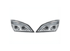 Chrome Projection LED Headlights Pair Set for Freightliner Cascadia 2018+ - Tacoma Parts Corporation