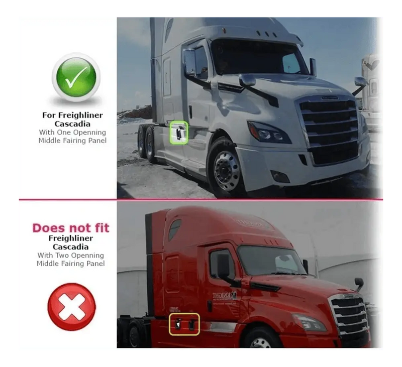 Kozak Middle Fairing Panel Left Side Only (Driver Side) Sleeper Cab For Freightliner Cascadia 2018+ - Tacoma Parts Corporation