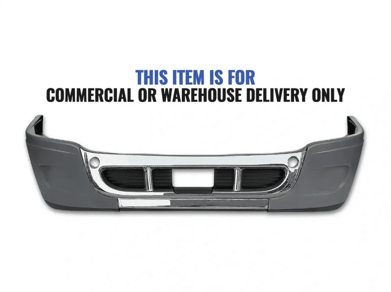 Complete Plastic Chrome Front Bumper No Fog Light Holes for Freightliner Cascadia 2008-2017 - Tacoma Parts Corporation
