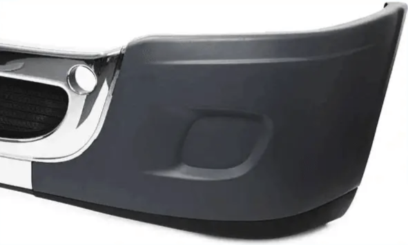 Complete Plastic Chrome Front Bumper No Fog Light Holes for Freightliner Cascadia 2008-2017 - Tacoma Parts Corporation