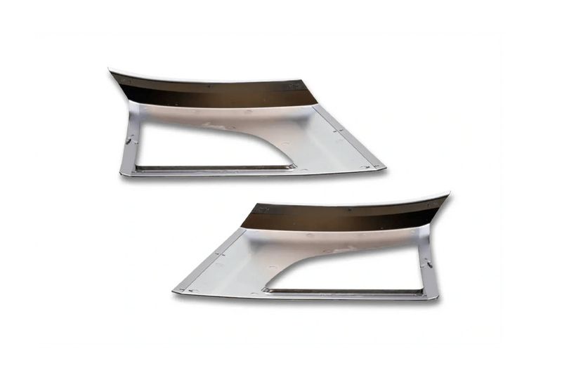Bumper Corners Chrome Trim Fog Light Holes Set 2018+ Volvo VNL VNR