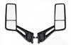 Kozak Black Replacement Door Mirrors with Arms Left [Driver] and Right [Passenger] Side Compatible With Peterbilt 579 Semi Trucks PLUS Logo, Kozak Vest and 2x22 inch Windshield wipers