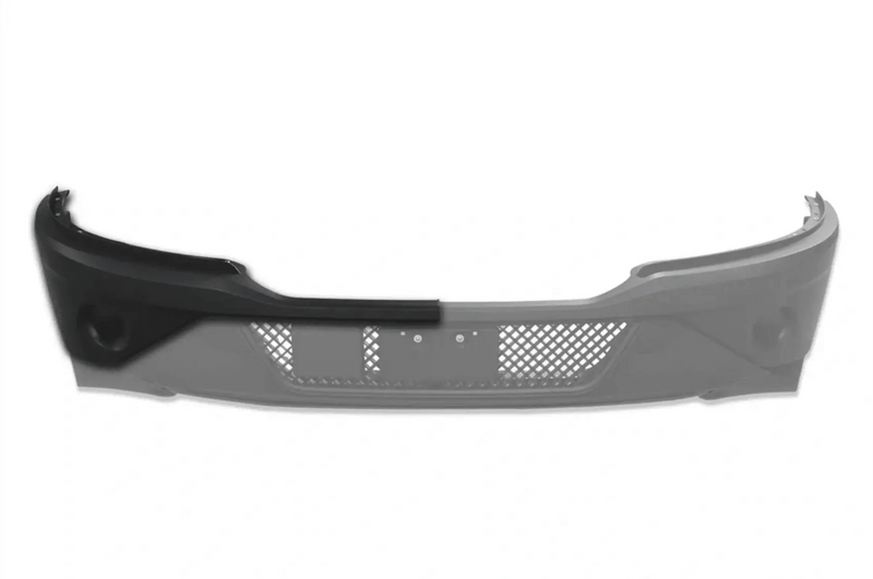 Kozak Black Plastic Bumper Cover Paint Without Fog LAMP Hole (Passenger Right Side) for Kenworth T680 Next GEN 2022 2023+ Plus Logo, 2x22 Windshield Wipers and KOZAK Vest