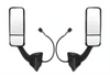 Kozak Replacement Chrome Heated Door Side Mirror Set (Left Driver + Right Passenger Sides) for Freightliner Cascadia 2008-2017 PLUS Logo, 2x 22" Windshield Wipers and Kozak Vest