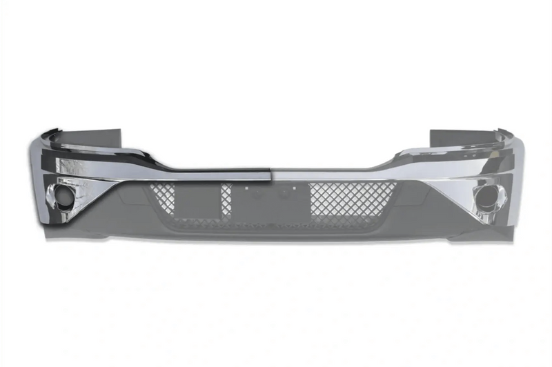 Kozak Chrome Bumper Cover with Fog LAMP Hole (Passenger Right Side) for Kenworth T680 Next GEN 2022 2023+ Plus Logo, 2x22 Windshield Wipers and KOZAK Vest