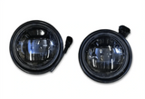 KOZAK LED Fog Light BLACK Pair Set (Driver Left and Passenger Right Side) For Freightliner Columbia 2000-2015, Century PLUS Logo and Vest