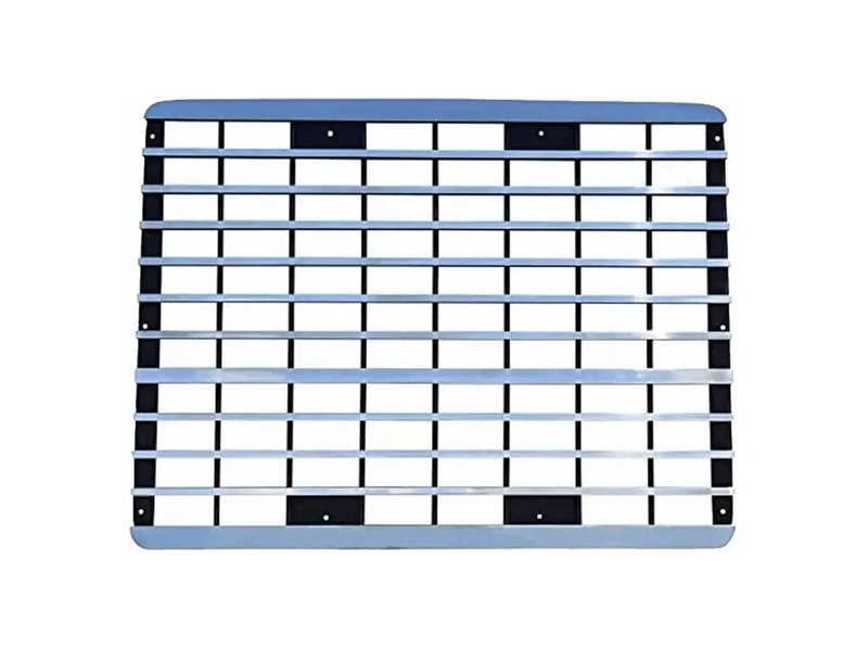 Kozak Replacement Chrome Grille (Manufacturer Part #6MF576M) for Mack CH (1993-2003) CHN (2004-2007) CHU (2008+) Semi Trucks PLUS License Plate Frame, 2x22 Inch Windshield Wipers and Vest