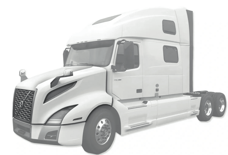 KOZAK Fiberglass Hood Fender Left Driver Side compatible with Volvo VNL 2018 2019 2020 PLUS Logo, 2X 22 Windshield Wipers, License Plate Frame and Vest