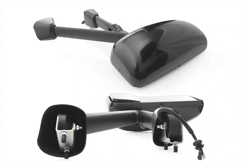 Kozak Black Door Mirror With Arms (Left Driver and Right Passenger Side) compatible with Kenworth T660 T600 T800 2008-2016 PLUS Kenworth Logo, 2x22" Windshield wipers and Kozak Reflective Vest