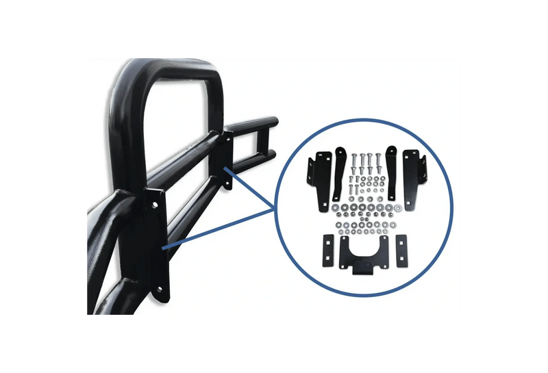 KOZAK 3-Inch Heavy Duty Round Bumper Grille Guard Compatible with Dodge PRO Master Van 2014 and newer PLUS Mounting Brackets, License Plate Holder and Frame, KOZAK Vest