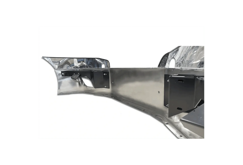 KOZAK Chrome STEEL 16" Bumper with Fog Lamp Hole for New Freightliner Cascadia 2018+ PLUS Logo, 2x 22" Windshield Wipers, License Plate Frame and Vest