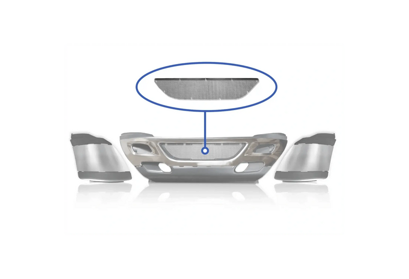 KOZAK Bumper Net Lower Grille Screen For PLASTIC Bumper fits International Prostar 2008-2015 Trucks PLUS Logo and Vest