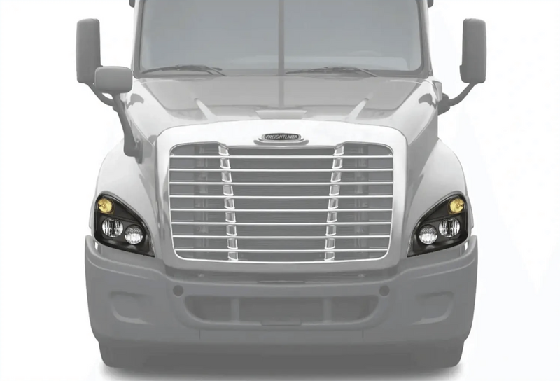 Kozak Black Projector LED Headlight Pair Set For Freightliner Cascadia 2008-2017 - Tacoma Parts Corporation