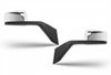 KOZAK Chrome Hood Mirrors (Left and Right Side) Pair With Mounting Kits & Fender and Bumper Corners Chrome Trim Set compatible with Volvo VNL 2004-2015 PLUS Logo, Wipers, Frame License Plate and Vest