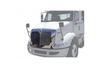 KOZAK Chrome Grille Assembly with Bug Net Screen For International 8600 Transtar Truck 2005 and newer PLUS International Logo, 2x22 inch Windshield wipers, License Plate Frame and KOZAK Vest
