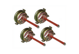 KOZAK SET of 4 Air Brake Service Chamber Type 30 (T30) -Two Hole Connector