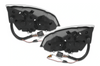 KOZAK Full LED Performance Headlights Pair with LED Turn Signals BLACK Housing (Driver Left & Passenger Right Side) for Freightliner Cascadia 2018 and newer PLUS Logo, Windshield Wipers and Vest