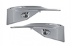 Kozak Chrome BUMPER COVERS without FOG LAMP HOLE PAIR SET (Driver Left and Passenger Right Side) for KENWORTH T680 NEXT GEN 2022 2023+ PLUS Logo, 2x22" Windshield Wipers and KOZAK Vest