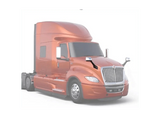 KOZAK Chrome Hood Mirror (Passenger Right Side) compatible with International LT625 Trucks PLUS International Logo, Windshield Wipers, Frame License Plate and KOZAK Vest