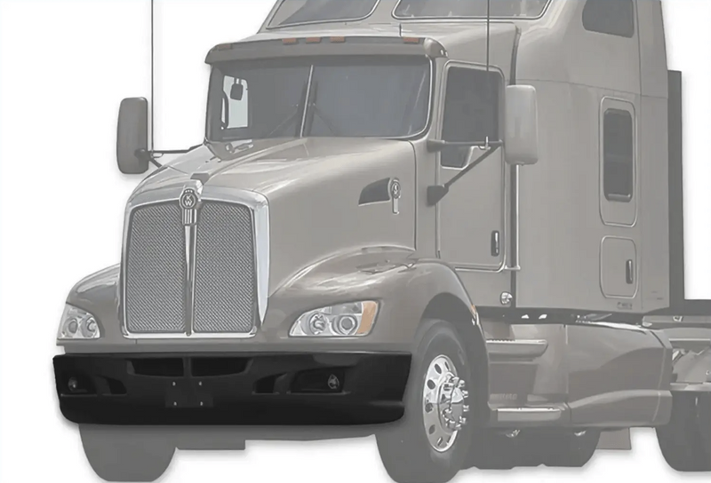 Kozak Black Plastic Bumper Extension Corner (Driver Left and Passenger Right Side) Pair Set for Kenworth T660 - Tacoma Parts Corporation