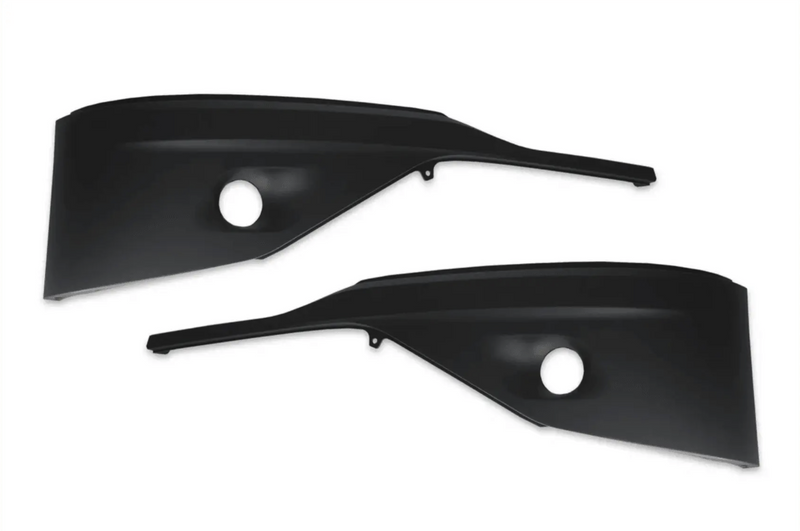 Kozak Black Plastic BUMPER COVERS PAINT with FOG LAMP HOLE PAIR SET (Driver Left and Passenger Right Side) for KENWORTH T680 NEXT GEN 2022 2023+ PLUS Logo, 2x22" Windshield Wipers and KOZAK Vest