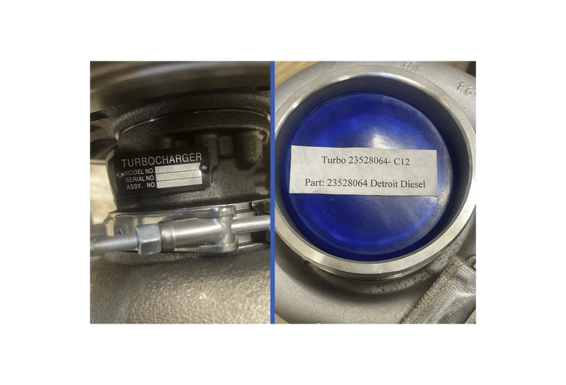 KOZAK Aftermarket Replacement Truck Turbocharger Detroit Diesel 12.7L Series 60 & C12 Turbo ASSY NO:23528064 Serial NO:190925006