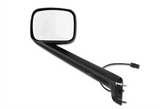 KOZAK BLACK Hood Mirror Assembly (Driver Left Side) with Mounting Kit For Freightliner Cascadia 2018+ PLUS Logo, Windshield Wipers, Frame License Plate and Vest