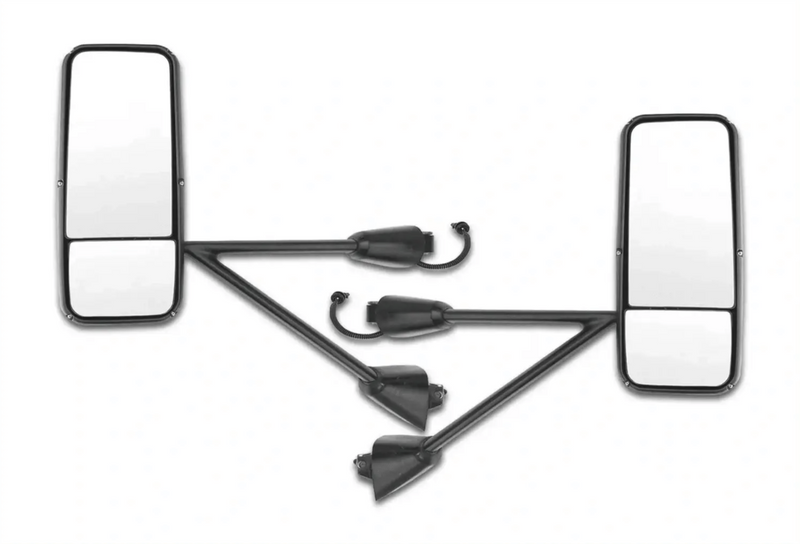 Kozak Black Door Mirror With Arms (Left Driver and Right Passenger Side) compatible with Kenworth T660 T600 T800 2008-2016 PLUS Kenworth Logo, 2x22" Windshield wipers and Kozak Reflective Vest