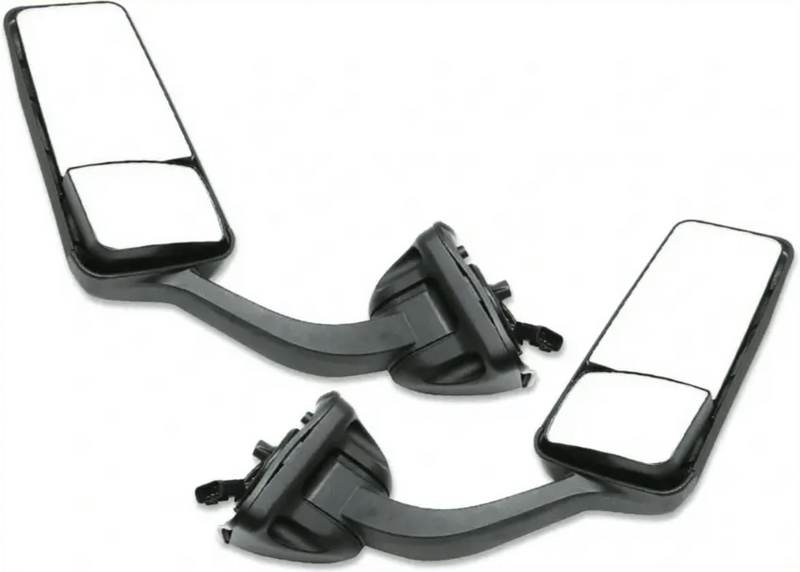Kozak Replacement Black Heated Door Side Mirrors pair SET (Left Driver and Right Passenger Side) for Freightliner Cascadia 2008-2017 PLUS Logo Emblem, 2x 22 inch Windshield Wipers and KOZAK Vest