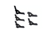 7 Pieces Combo - Top and Bottom Sleeper Cabin Fairings White and Mounting Brackets Black for Freightliner Cascadia 2008-2016 - Passenger (Right Side) PLUS Logo, Wipers and Vest