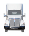 Kozak Bumper Chrome Plastic Extension Corners (Driver Left & Passenger Right Side) Pair SET for Kenworth T680 - Tacoma Parts Corporation