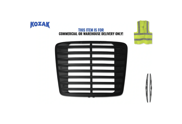 KOZAK Grille Center Black Carrier Reefer Vector X2 1800/2100 / 2100A / 2100R / 2500A / 2500R X4 7500/6600 MT 580473600 PLUS Kozak Vest and 2x 22 inch Windshield Wipers