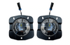Kozak PLASTIC Bumper Corners with fog light hole and LED Fog Light Set - (Driver Left & Passenger Right Side) Pair For Kenworth T680 PLUS Logo, 2x 22" Windshield wipers, License Plate Frame and Vest