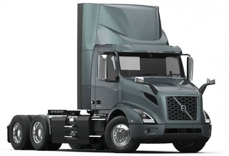 KOZAK Black Plastic Air Deflector Right Passenger Side compatible with Volvo VNL 2018+ PLUS Logo with Stripe, 2X 22 Windshield Wipers, License Plate Holder and Vest
