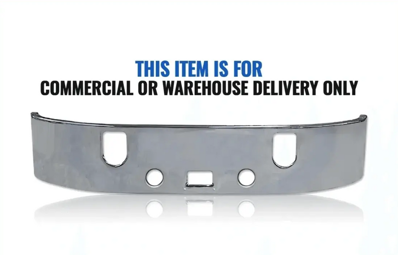 KOZAK Aftermarket Replacement 17” Chrome Bumper Wihtout Tow Center Wiht Fog Compatible with Mack Vision CX 2002+ PLUS 2x22" Windshield Wipers and KOZAK Vest