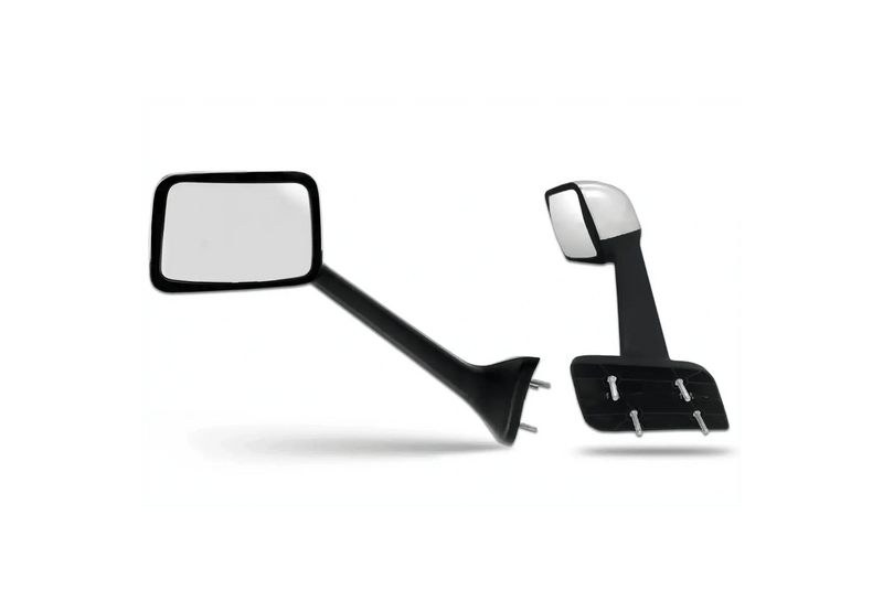 KOZAK Chrome Hood Mirror (Left Driver Side) compatible with International LT625 Trucks PLUS International Logo, Windshield Wipers, Frame License Plate and KOZAK Vest