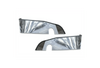 KOZAK Chrome STEEL Bumper Corner Pair Driver Left & Passenger Right Side for New Freightliner Cascadia 2018+ PLUS Logo, 2x 22" Windshield Wipers, License Plate Frame and Vest