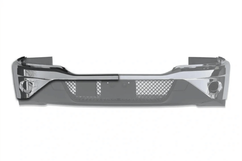 Kozak Chrome Bumper Cover Without Fog LAMP Hole (Passenger Right Side) for Kenworth T680 Next GEN 2022 2023+ Plus Logo, 2x22 Windshield Wipers and KOZAK Vest