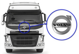 Aftermarket Silver Grille Front Logo Emblem (21316012) Compatible with Volvo FMX FL FE FH/FM European Truck Body Parts Plus Vest