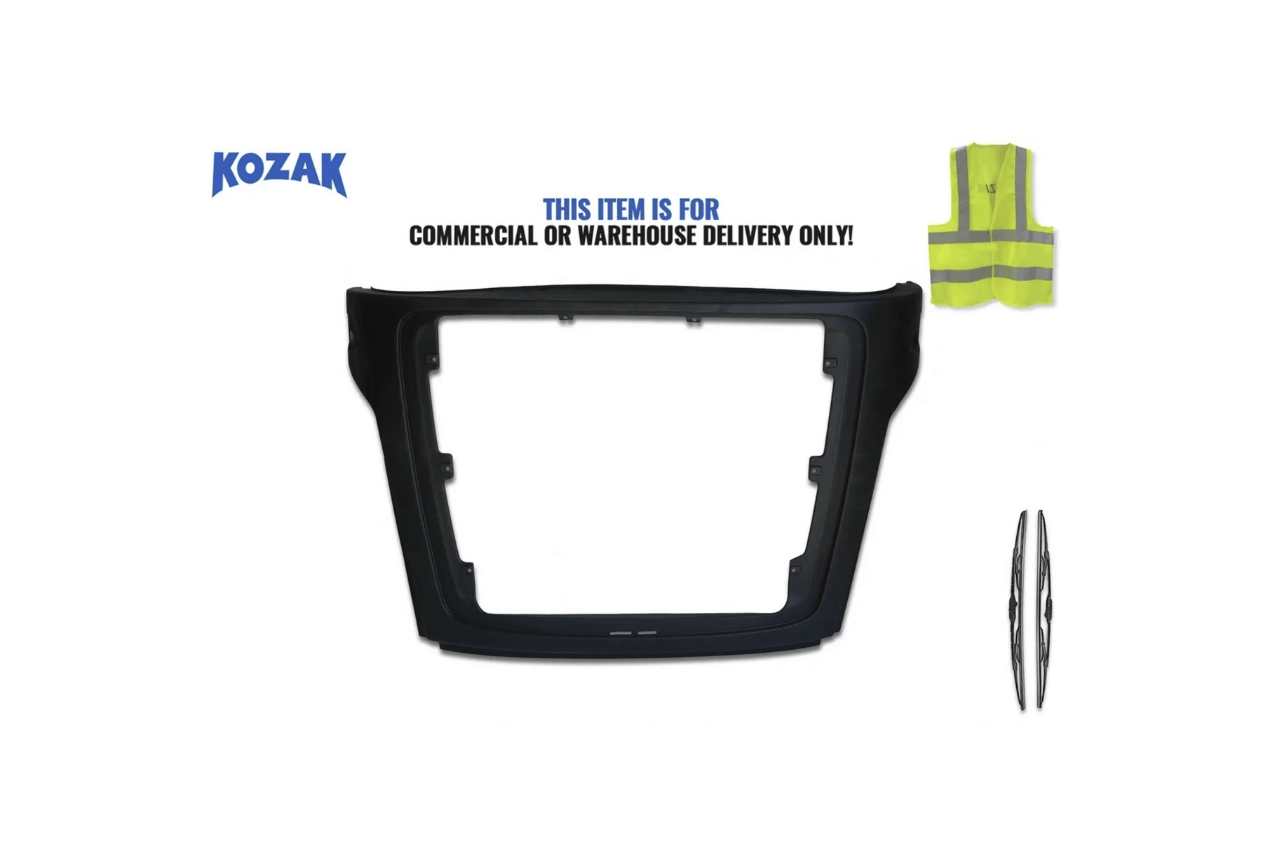 KOZAK Grille Shroud Carrier Reefer Vector X2 1800/2100 / 2100A / 2100R / 2500A / 2500R X4 7500/6600 MT 58-04737-00 PLUS Kozak Vest and 2x 22 inch Windshield Wipers