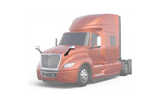 KOZAK Chrome Hood Mirror (Left Driver Side) compatible with International LT625 Trucks PLUS International Logo, Windshield Wipers, Frame License Plate and KOZAK Vest