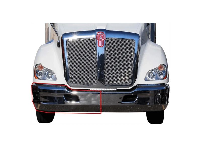 Kozak Bumper Steel Chrome Extension Corner Right Passenger Side (Rh) With Bracket for Kenworth T680 - Tacoma Parts Corporation