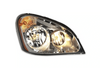 KOZAK HEADLIGHT HALOGEN + LED Replacement Headlight (A06-51907-007) Passenger Right Side For FREIGHTLINER CASCADIA 2008-2017 PLUS Logo, Wipers, 4x H11 LED Bulbs, License Plate Frame, Vest