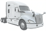 KOZAK Long Service Hood Fender Passenger Right Side for Kenworth T680 2012-2021 PLUS Logo, 2X 22 Windshield Wipers, License Plate Frame and Vest