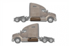 Fairing Skirt Panels 80" (203 cm) Right & Left Side w/tube Compatible With Kenworth T680 2013-2021 Semi Truck PLUS Logo, 2x22" Windshield Wipers and KOZAK Reflective Vest