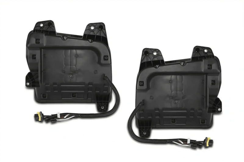 KOZAK LED DRL Sequential Turn Signal Headlights Black Pair (Driver Left & Passenger Right Side) for KENWORTH W990 2019-2022 PLUS Logo, Windshield Wipers and Vest