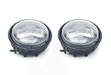 KOZAK LED Fog Light BLACK Pair Set (Driver Left and Passenger Right Side) For Freightliner Columbia 2000-2015, Century PLUS Logo and Vest