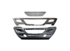 KOZAK Replacement PLASTIC Center Bumper Cover with Stainless Steel Trim and Grille Screen for International Prostar 2008-2015 PLUS Logo, Wipers, License Plate Frame and KOZAK Vest