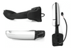 Kozak Replacement Chrome Heated Door Side Mirror Set (Left Driver + Right Passenger Sides) for Freightliner Cascadia 2008-2017 PLUS Logo, 2x 22" Windshield Wipers and Kozak Vest